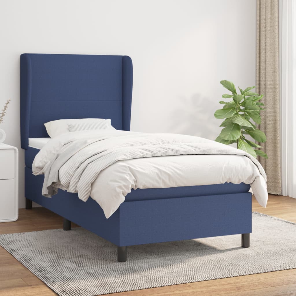 Giroletto a Molle con Materasso Blu 80x200 cm inTessuto | homemem39