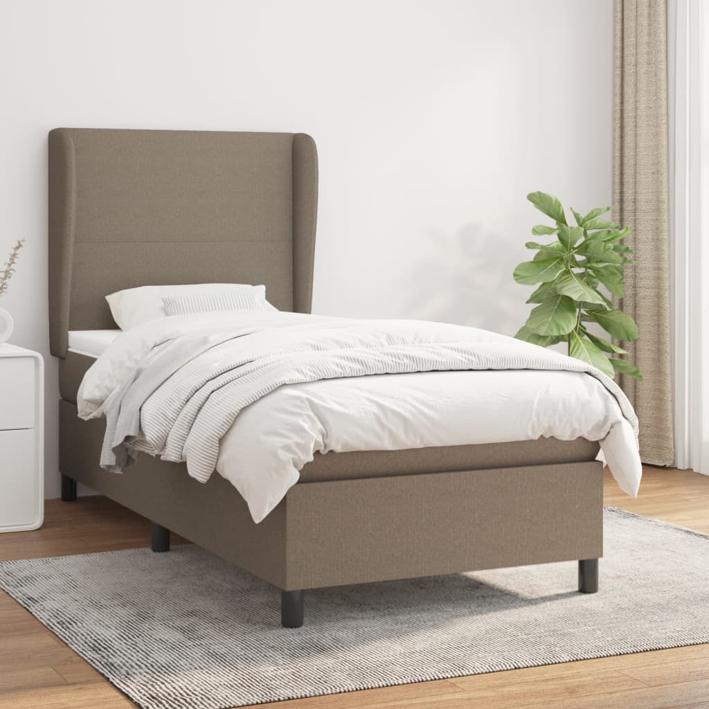 Giroletto a Molle con Materasso Tortora 90x200 cm inTessuto | homemem39