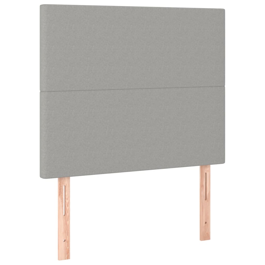 Giroletto a Molle con Materasso Grigio Chiaro100x200 cm Tessuto | homemem39