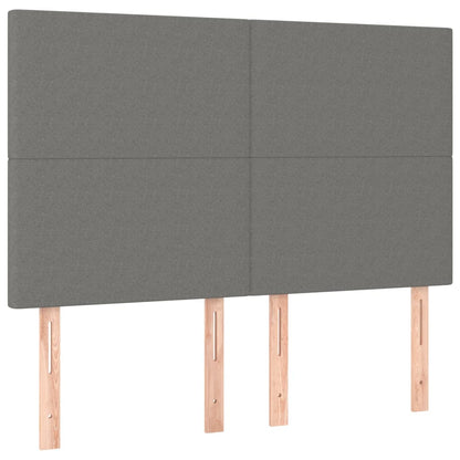 Giroletto a Molle con Materasso Grigio Scuro 140x200cm Tessuto | homemem39