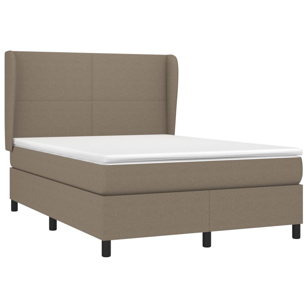 Giroletto a Molle con Materasso Tortora 140x200 cm in Tessuto | homemem39