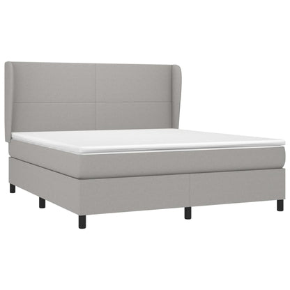 Giroletto a Molle con Materasso Grigio Chiaro160x200 cm Tessuto | homemem39