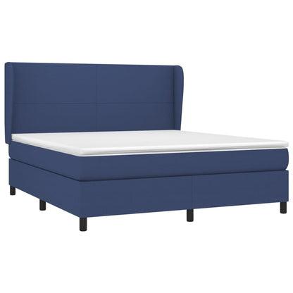 Giroletto a Molle con Materasso Blu 160x200 cm in Tessuto | homemem39