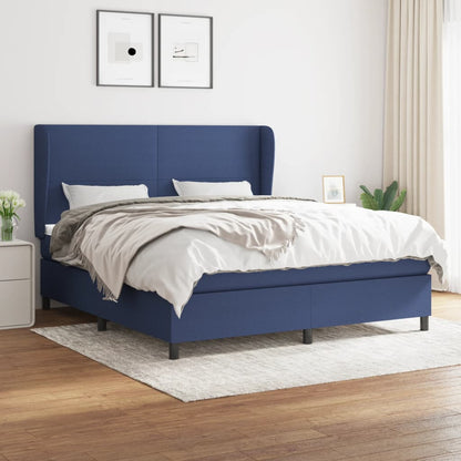 Giroletto a Molle con Materasso Blu 180x200 cm in Tessuto | homemem39