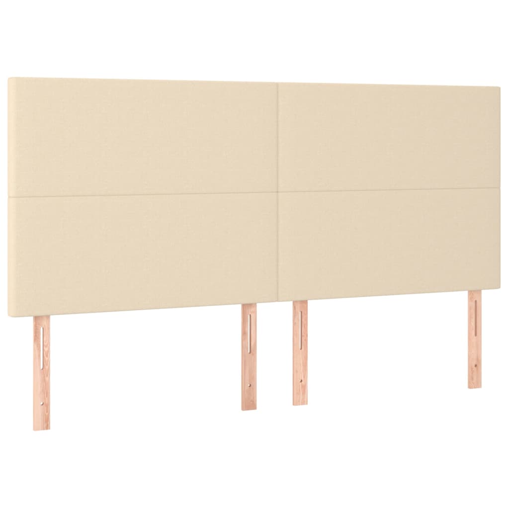 Giroletto a Molle con Materasso Crema 200x200 cm in Tessuto | homemem39