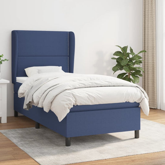 Giroletto a Molle con Materasso Blu 90x190 cm in Tessuto | homemem39