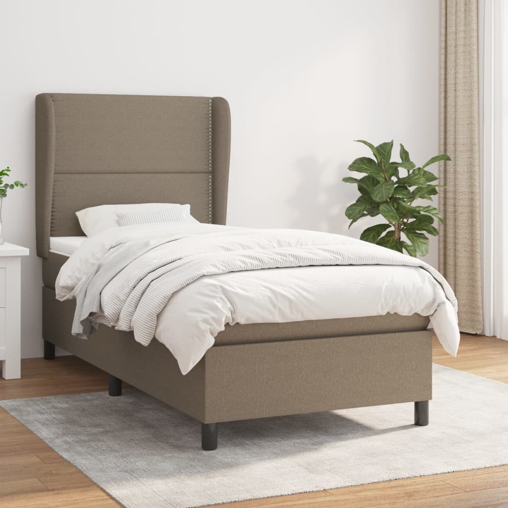 Giroletto a Molle con Materasso Tortora 90x200 cm inTessuto | homemem39