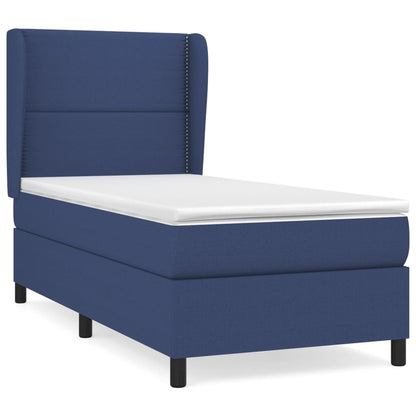 Giroletto a Molle con Materasso Blu 90x200 cm inTessuto | homemem39