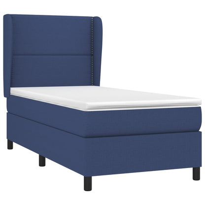 Giroletto a Molle con Materasso Blu 90x200 cm inTessuto | homemem39