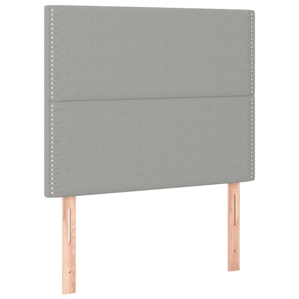 Giroletto a Molle con Materasso Grigio Chiaro100x200 cm Tessuto | homemem39