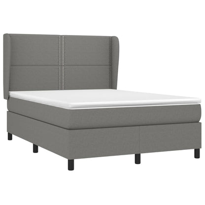 Giroletto a Molle con Materasso Grigio Scuro 140x200cm Tessuto | homemem39