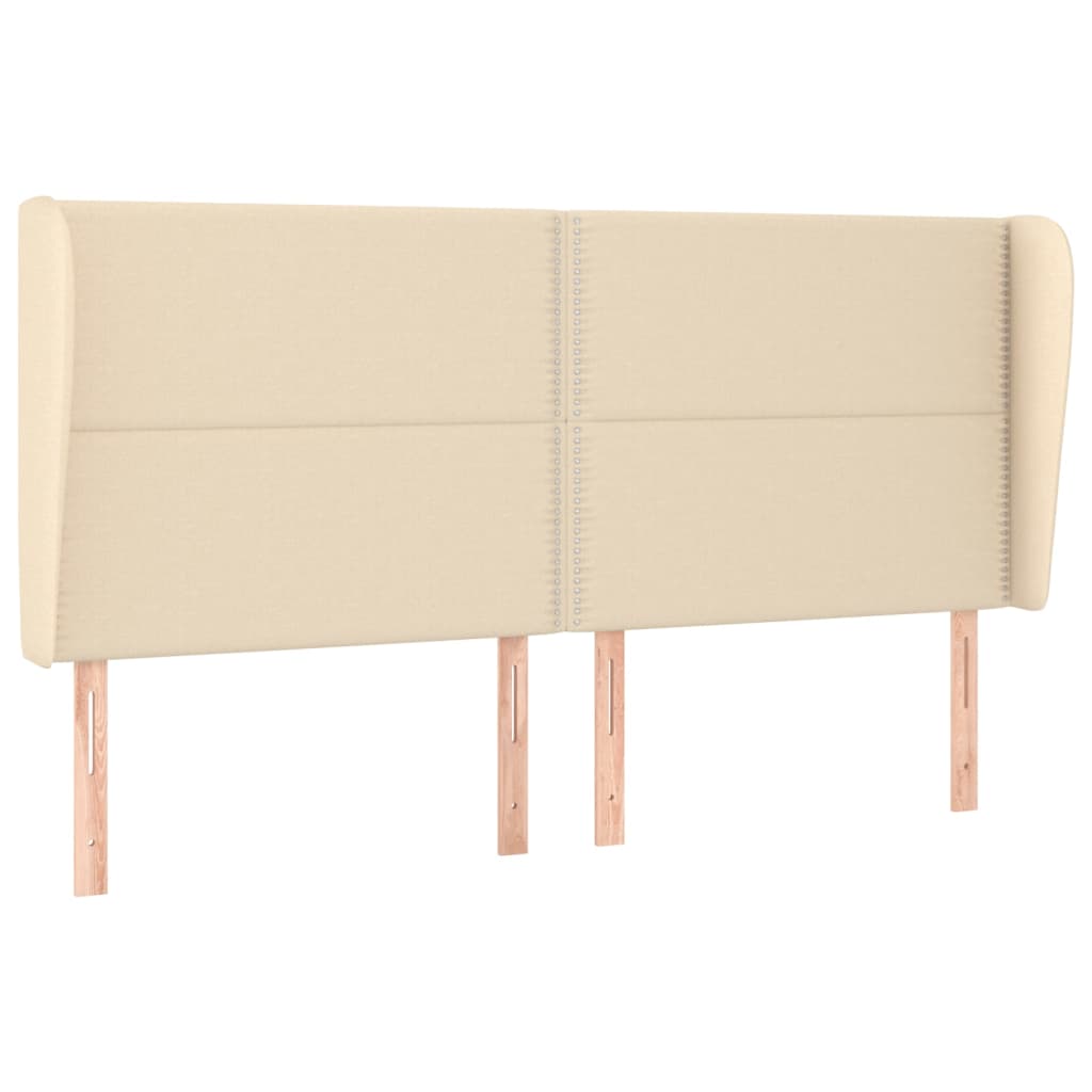Giroletto a Molle con Materasso Crema 180x200 cm in Tessuto | homemem39