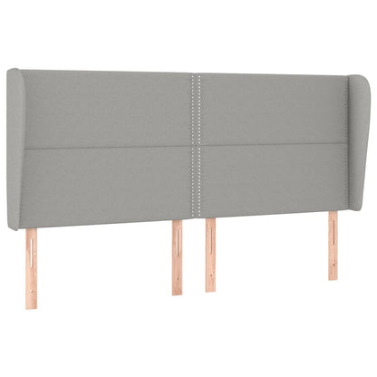Giroletto a Molle con Materasso Grigio Chiaro 200x200cm Tessuto | homemem39