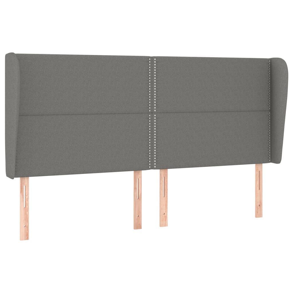 Giroletto a Molle con Materasso Grigio Scuro 200x200 cm Tessuto | homemem39