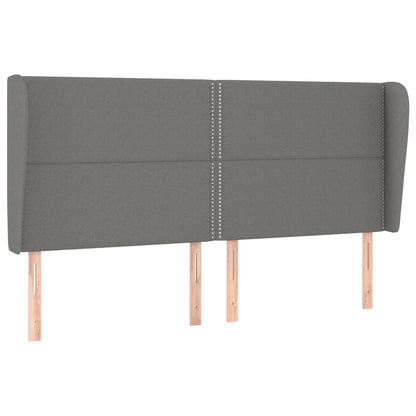 Giroletto a Molle con Materasso Grigio Scuro 200x200 cm Tessuto | homemem39