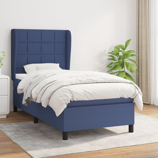 Giroletto a Molle con Materasso Blu 80x200 cm inTessuto | homemem39