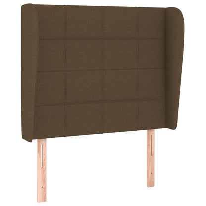 Giroletto a Molle con Materasso Marrone Scuro 90x190cm Tessuto | homemem39