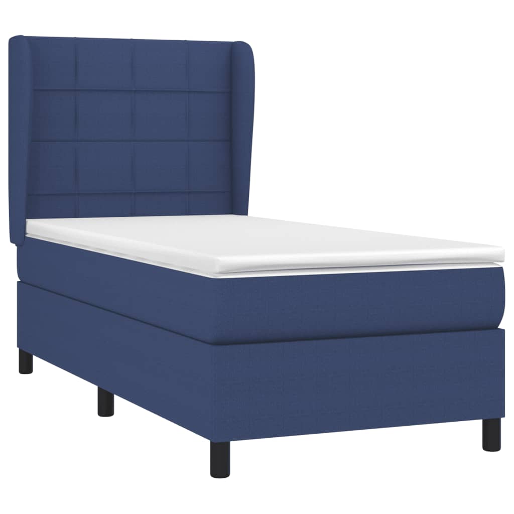 Giroletto a Molle con Materasso Blu 90x190 cm in Tessuto | homemem39