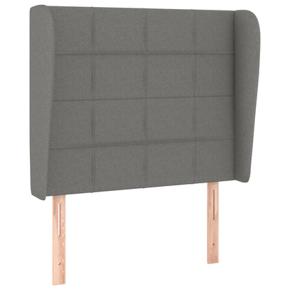 Giroletto a Molle con Materasso Grigio Scuro 100x200 cm Tessuto | homemem39