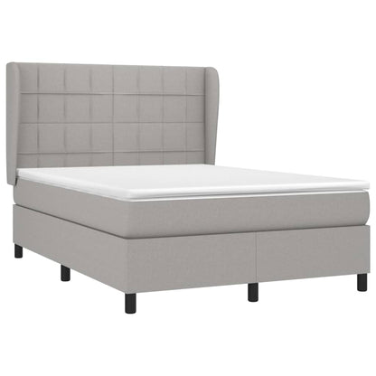 Giroletto a Molle con Materasso Grigio Chiaro 140x190cm Tessuto | homemem39
