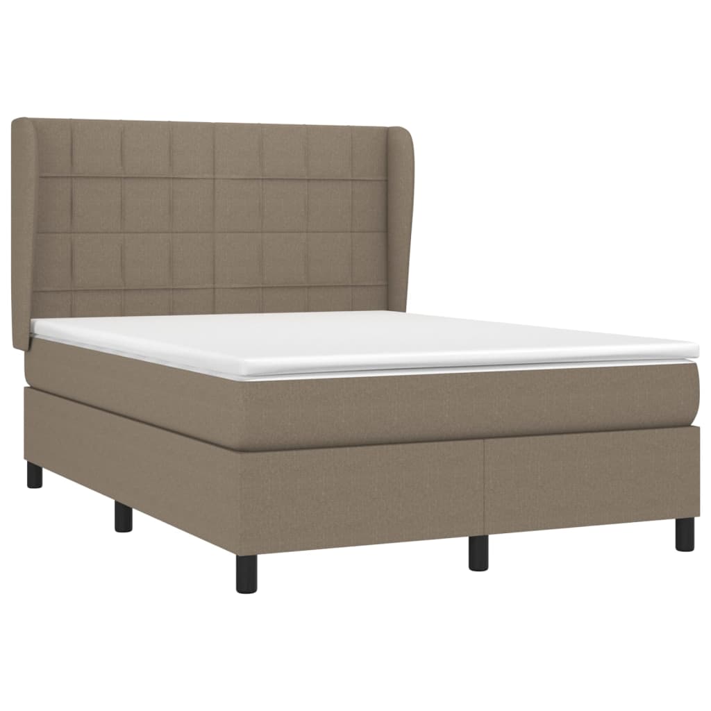 Giroletto a Molle con Materasso Tortora 140x190 cm in Tessuto | homemem39