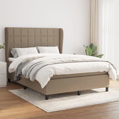 Giroletto a Molle con Materasso Tortora 140x190 cm in Tessuto | homemem39