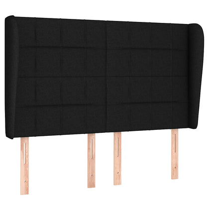 Giroletto a Molle con Materasso Nero 140x200 cm in Tessuto | homemem39