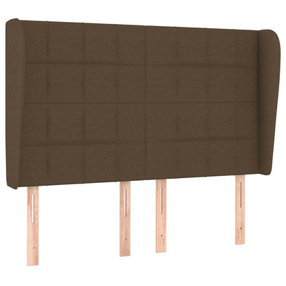 Giroletto a Molle con Materasso Marrone Scuro 140x200cm Tessuto