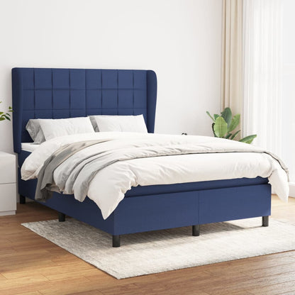 Giroletto a Molle con Materasso Blu 140x200 cm in Tessuto | homemem39