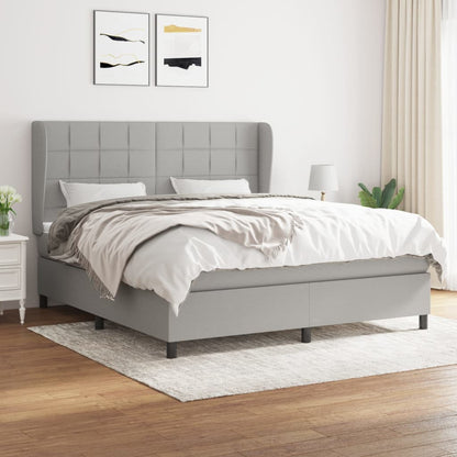 Giroletto a Molle con Materasso Grigio Chiaro180x200 cm Tessuto | homemem39