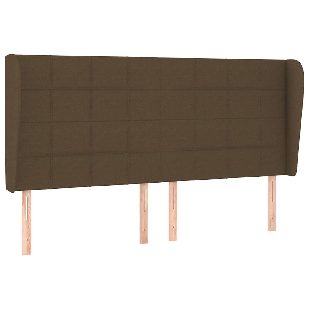 Giroletto a Molle con Materasso Marrone Scuro 200x200cm Tessuto