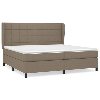 Giroletto a Molle con Materasso Tortora 200x200 cm in Tessuto | homemem39