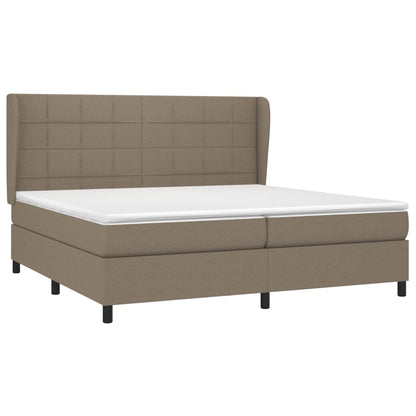 Giroletto a Molle con Materasso Tortora 200x200 cm in Tessuto | homemem39