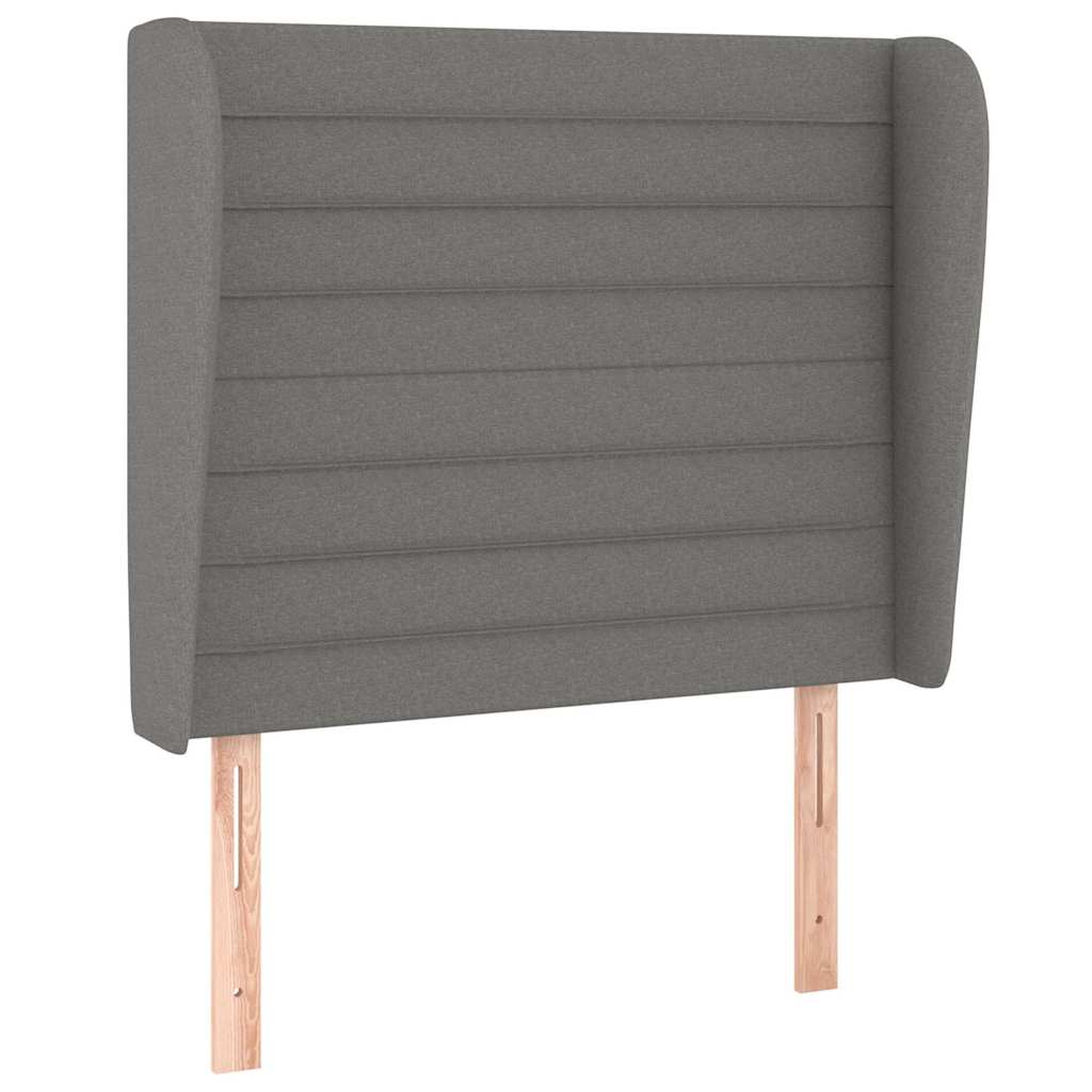 Giroletto a Molle con Materasso Grigio Scuro 80x200 cm Tessuto
