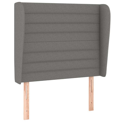 Giroletto a Molle con Materasso Grigio Scuro 80x200 cm Tessuto