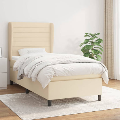 Giroletto a Molle con Materasso Crema 80x200 cm inTessuto | homemem39