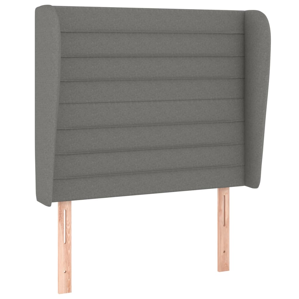 Giroletto a Molle con Materasso Grigio Scuro 90x190 cm Tessuto | homemem39