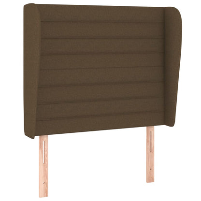 Giroletto a Molle con Materasso Marrone Scuro 90x190cm Tessuto | homemem39
