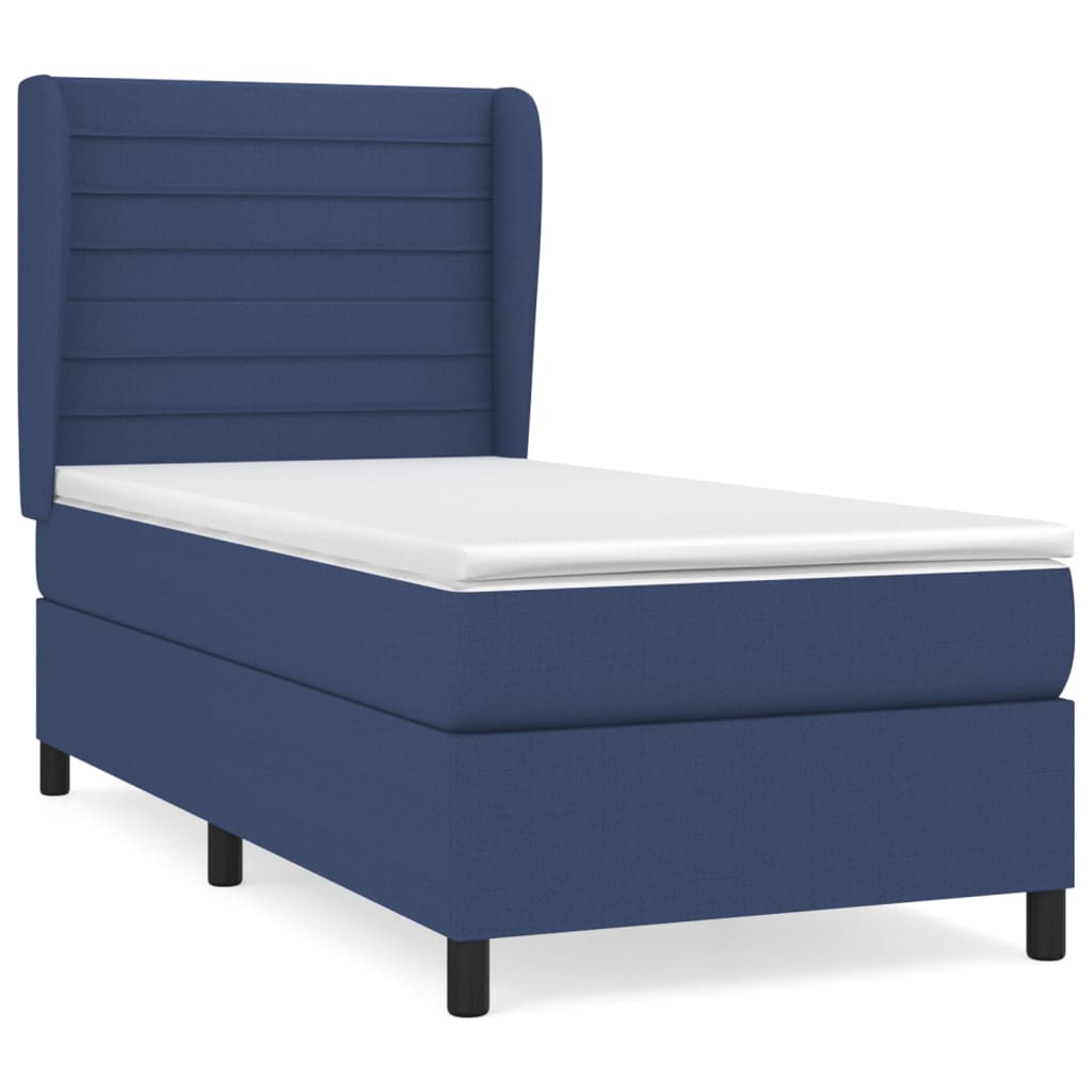 Giroletto a Molle con Materasso Blu 90x200 cm inTessuto | homemem39
