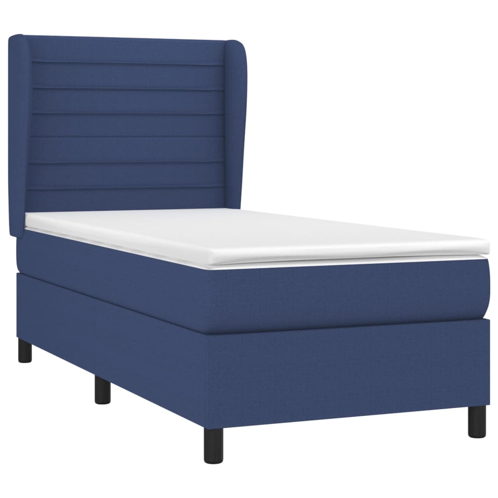 Giroletto a Molle con Materasso Blu 90x200 cm inTessuto | homemem39
