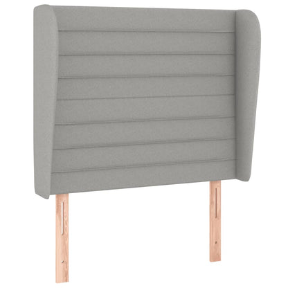 Giroletto a Molle con Materasso Grigio Chiaro100x200 cm Tessuto | homemem39