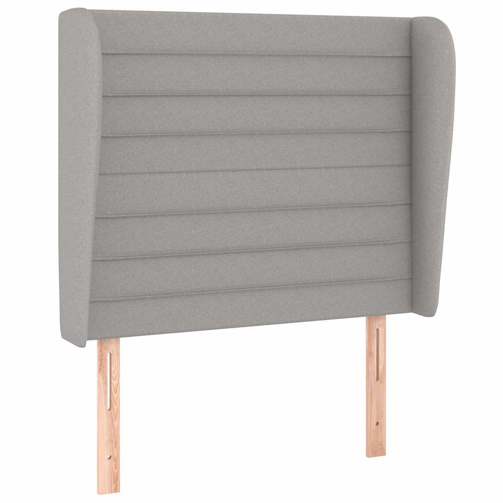 Giroletto a Molle con Materasso Grigio Chiaro100x200 cm Tessuto