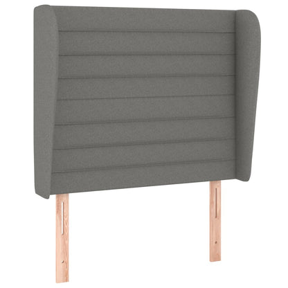 Giroletto a Molle con Materasso Grigio Scuro 100x200 cm Tessuto | homemem39