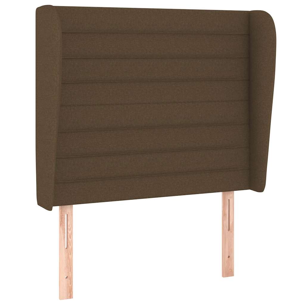 Giroletto a Molle con Materasso Marrone Scuro 100x200cm Tessuto