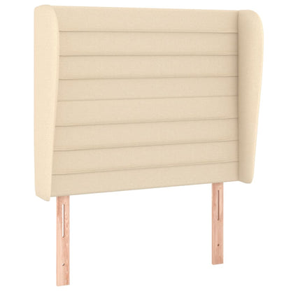 Giroletto a Molle con Materasso Crema 100x200 cm in Tessuto | homemem39