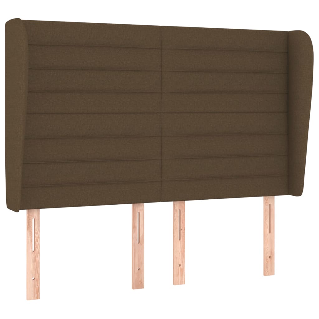 Giroletto a Molle con Materasso Marrone Scuro 140x190cm Tessuto | homemem39