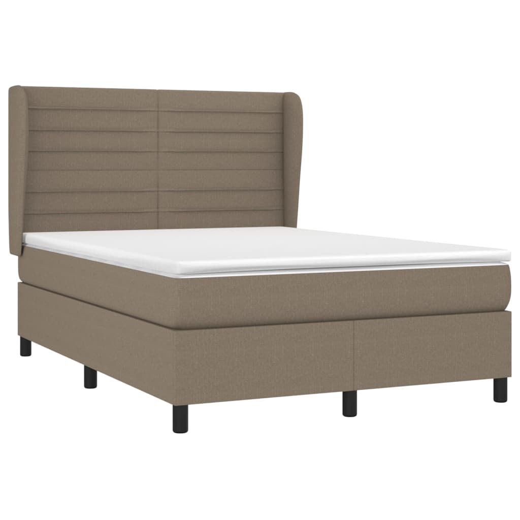 Giroletto a Molle con Materasso Tortora 140x190 cm in Tessuto | homemem39