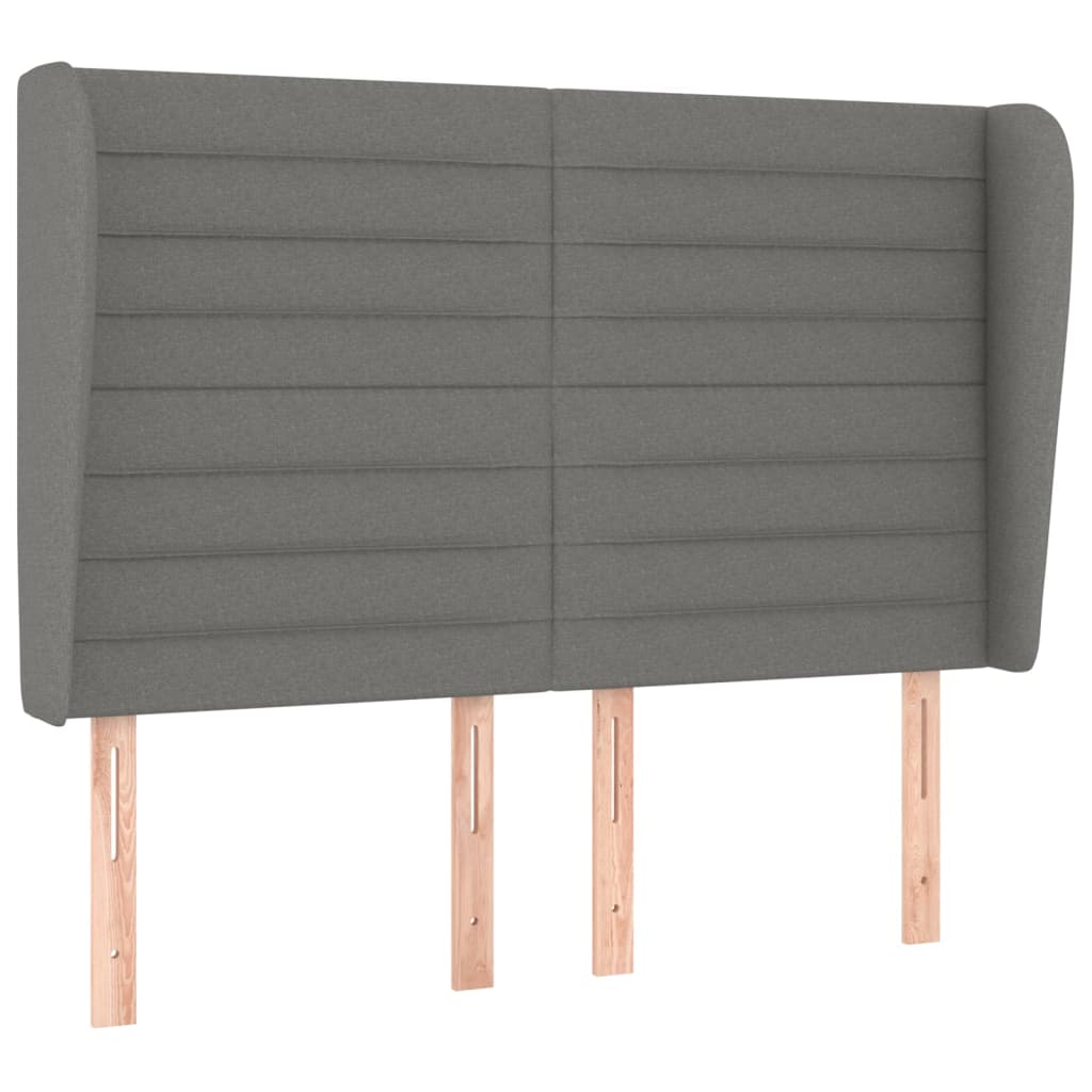 Giroletto a Molle con Materasso Grigio Scuro 140x200cm Tessuto | homemem39