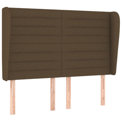 Giroletto a Molle con Materasso Marrone Scuro 140x200cm Tessuto | homemem39
