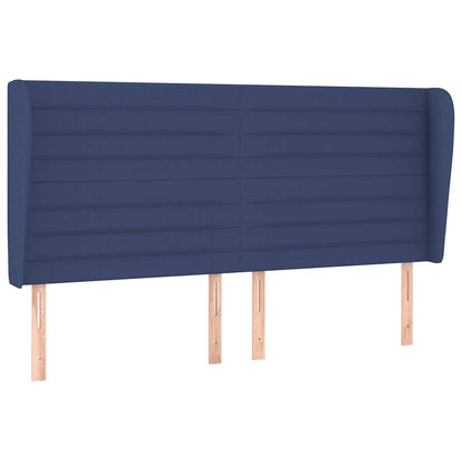 Giroletto a Molle con Materasso Blu 160x200 cm in Tessuto